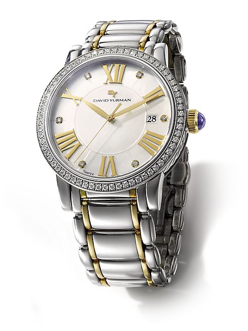 David Yurman - Classic 38MM Quartz Watch with 18K Gold and Diamonds