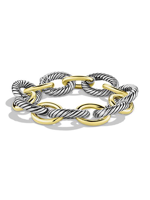 David Yurman - Oval Extra-Large Link Bracelet with Gold