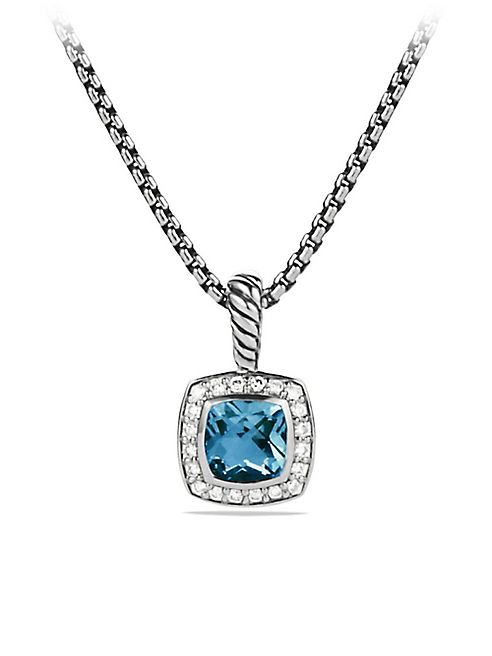 David Yurman - Albion Pendant Necklace with Hampton Blue Topaz and Diamonds