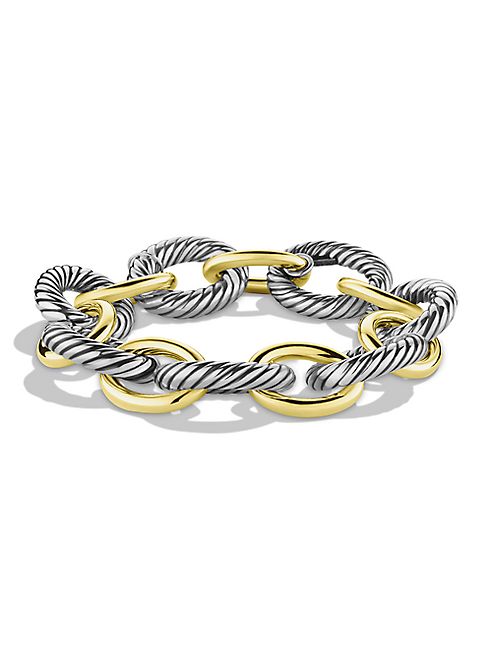 David Yurman - Oval Extra-Large Link Bracelet with Gold