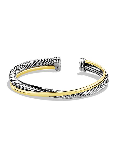 David Yurman - Crossover Cuff Bracelet with Gold