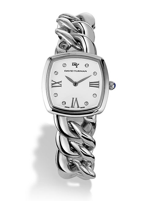 David Yurman - Albion 27MM Stainless Steel Quartz Watch with Diamonds