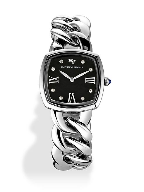 David Yurman - Albion 27MM Stainless Steel Quartz Watch with Diamonds