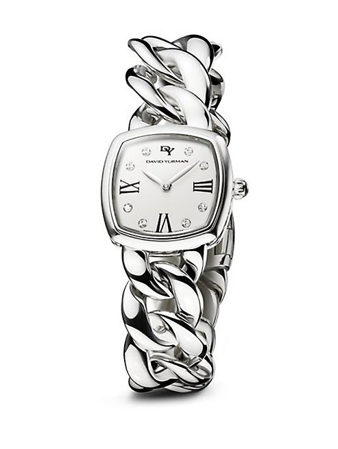 David Yurman - Albion 23MM Stainless Steel Quartz Watch with Diamonds