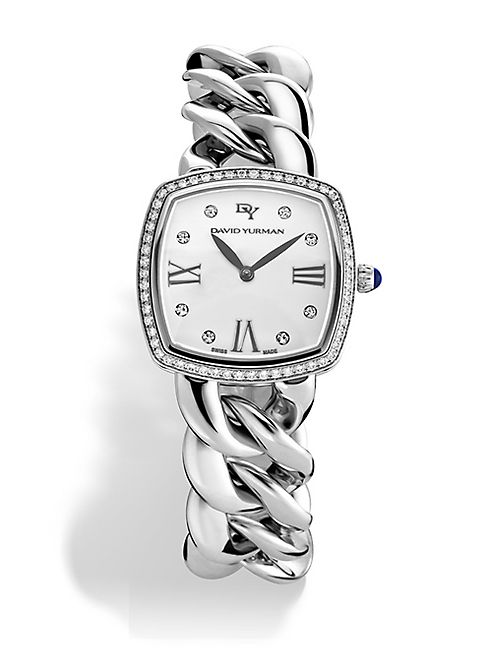 David Yurman - Albion 27MM Stainless Steel Quartz Watch with Diamonds