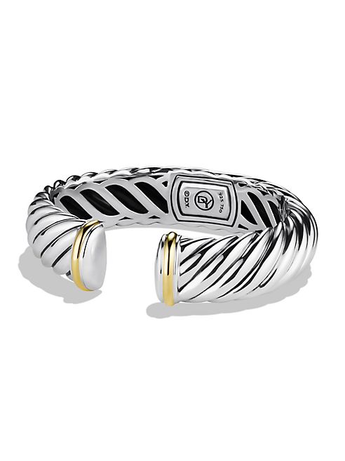 David Yurman - Sculpted Cable Cuff with Gold