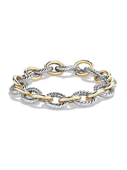 David Yurman - Oval Large Link Bracelet with Gold