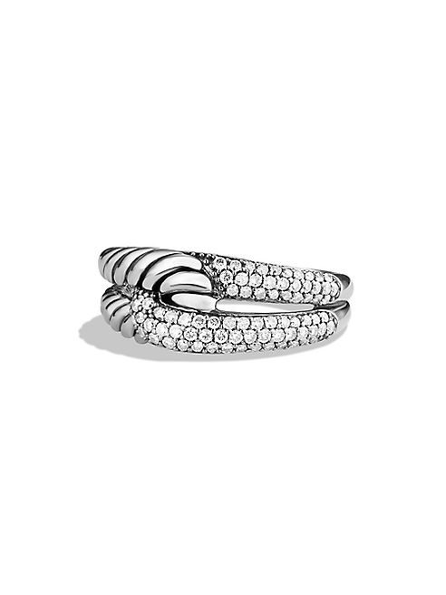 David Yurman - Labyrinth Single-Loop Ring with Diamonds