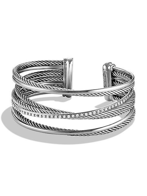 David Yurman - Crossover Cuff Bracelet with Diamonds