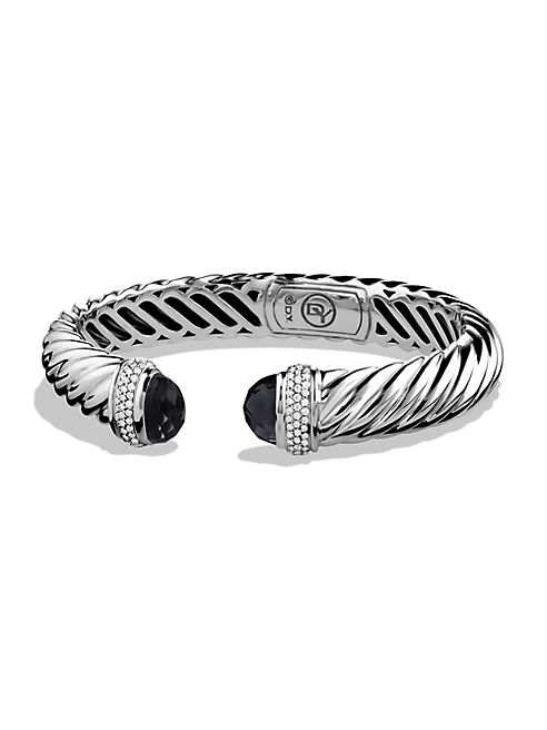 David Yurman - Waverly Cable Bracelet with Black Onyx and Diamonds