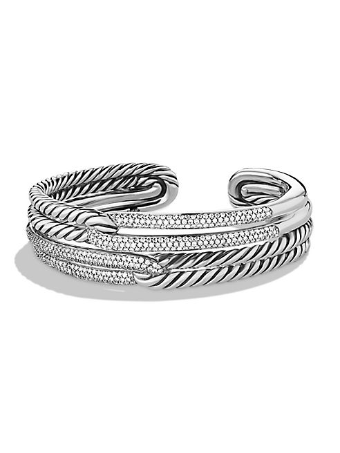 David Yurman - Labyrinth Double-Loop Cuff with Diamonds