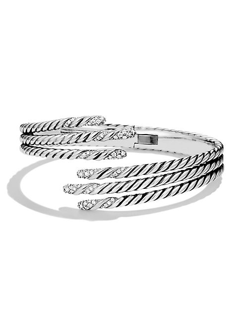 David Yurman - Willow Open Three-Row Bracelet with Diamonds