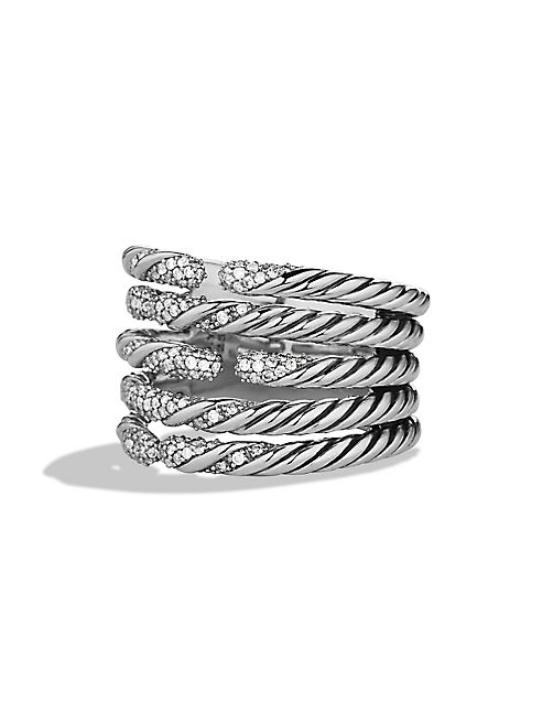 David Yurman - Willow Five-Row Ring with Diamonds