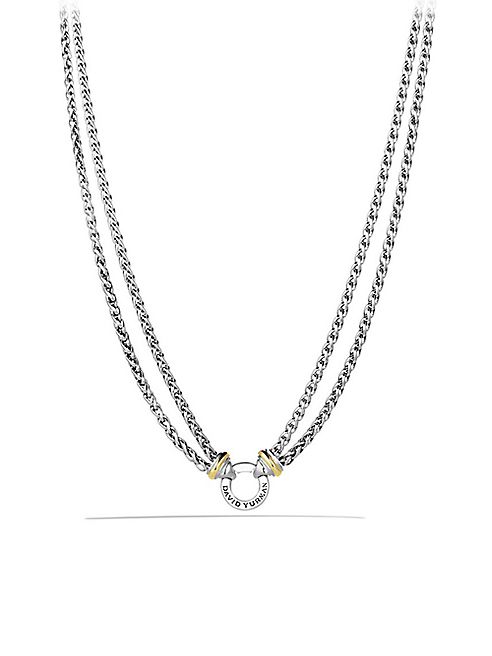 David Yurman - Double Wheat Chain Necklace with Gold