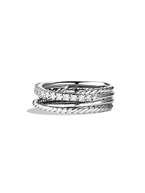 David Yurman - Crossover Ring with Diamonds