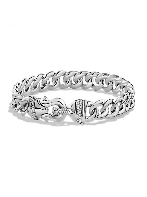 David Yurman - Cable Buckle Single-Row Bracelet with Diamonds