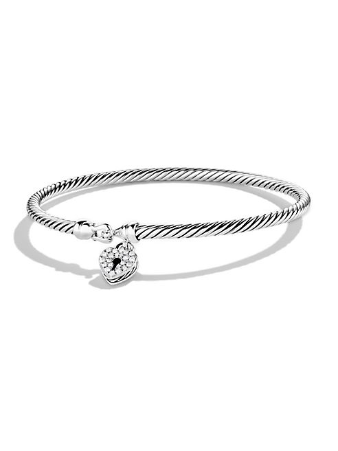 David Yurman - Cable Collectibles Heart Lock Bracelet with Diamonds