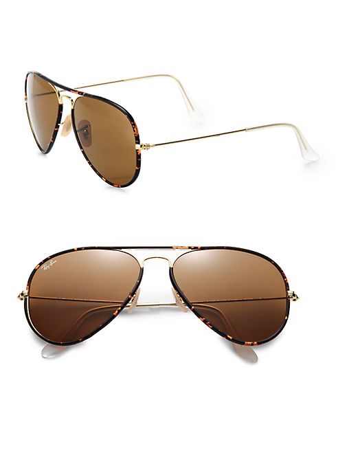 Ray-Ban - 58MM Metal Aviator Sunglasses