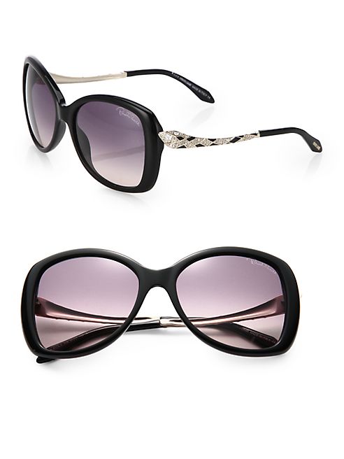 Roberto Cavalli - Embellished Snake 57MM Round Sunglasses