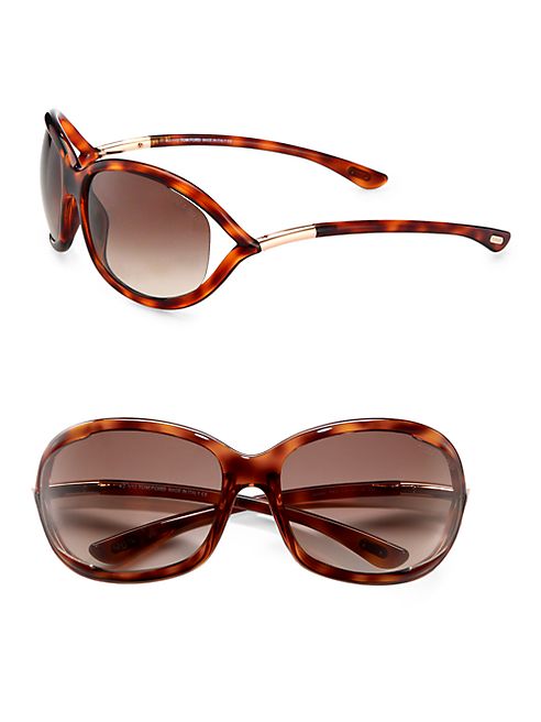 Tom Ford Eyewear - Jennifer 61MM Oval Sunglasses/Havana