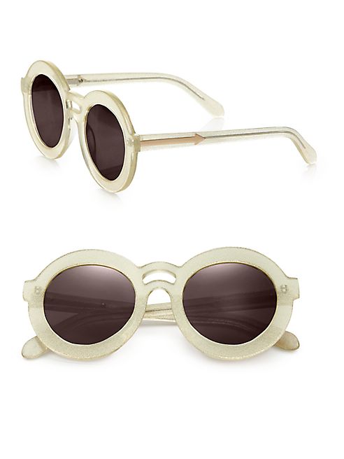 Karen Walker - Joyous Plastic Round Sunglasses/Gold Mirror