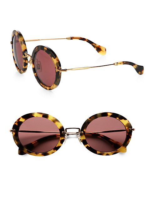 Miu Miu - Retro Noir Round Acetate Sunglasses