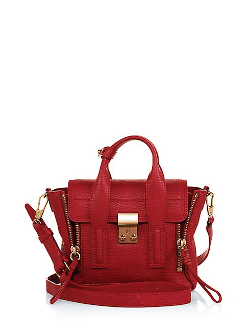 3.1 Phillip Lim - Pashli Mini Shark-Embossed Leather Satchel