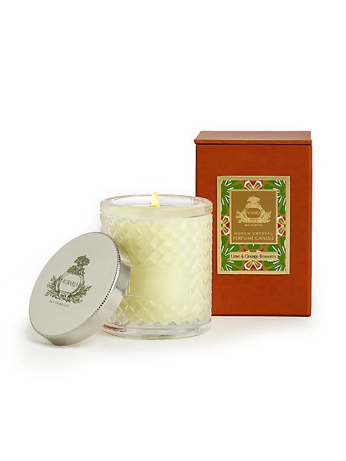 Agraria - Lime & Orange Blossoms Woven Crystal Candle