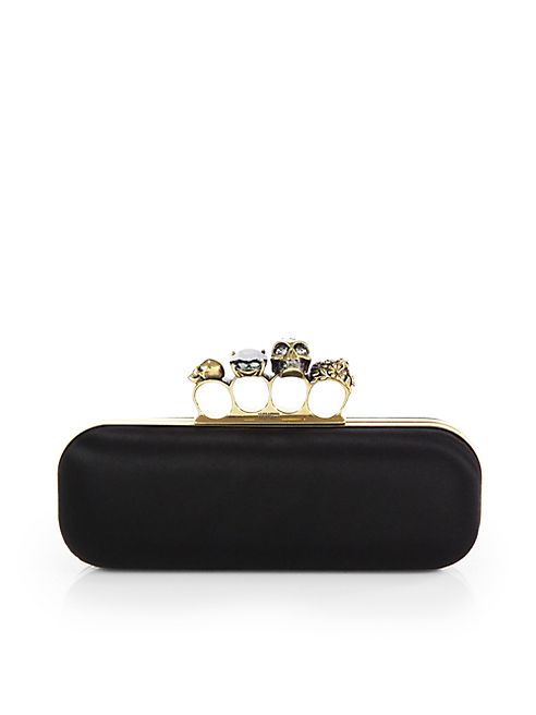 Alexander McQueen - Satin Knuckle Box Clutch