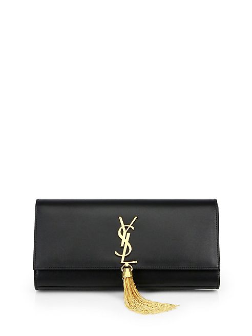 Saint Laurent - Cassandre Leather Tassel Clutch