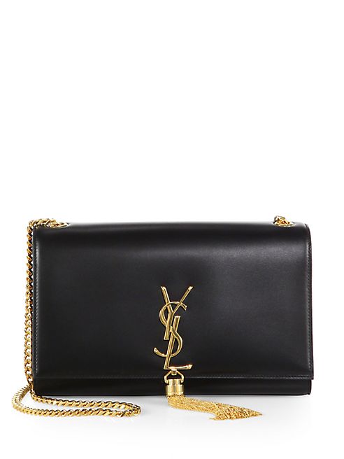 Saint Laurent - Medium Kate Monogram Leather Tassel Chain Shoulder Bag