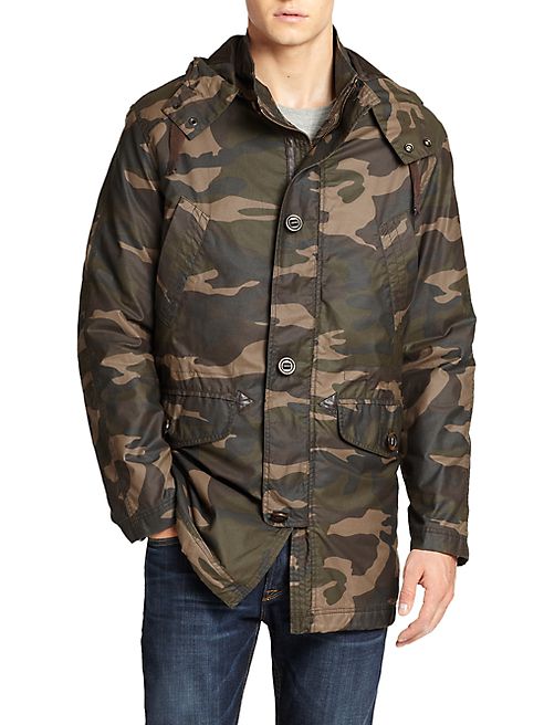 Cole Haan - Washed Camo Military Parka