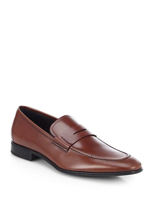 Salvatore Ferragamo - Rocco Leather Penny Loafers