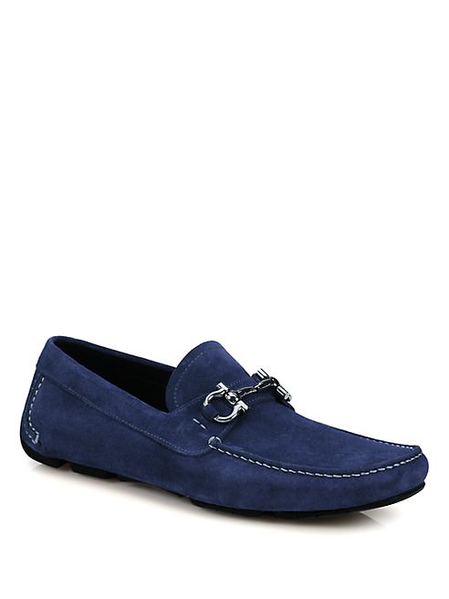 Salvatore Ferragamo - Parigi Suede Driving Slip-Ons