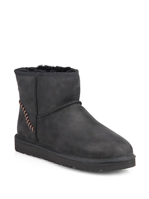 UGG - Classic Mini Shearling-Lined Leather Boots