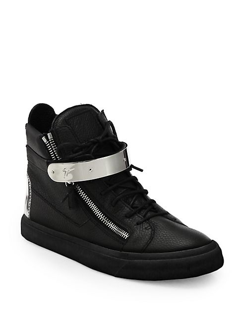 Giuseppe Zanotti - Double-Zip Bar High-Top Sneaker