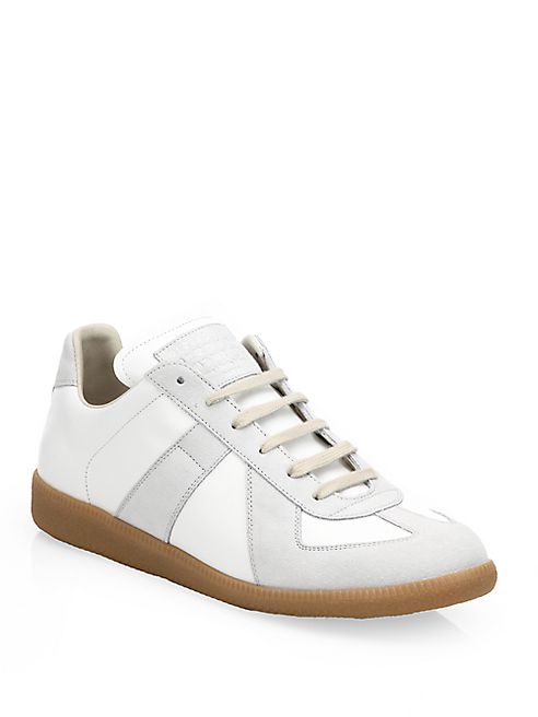 Maison Margiela - Leather & Suede Low-Top Sneakers