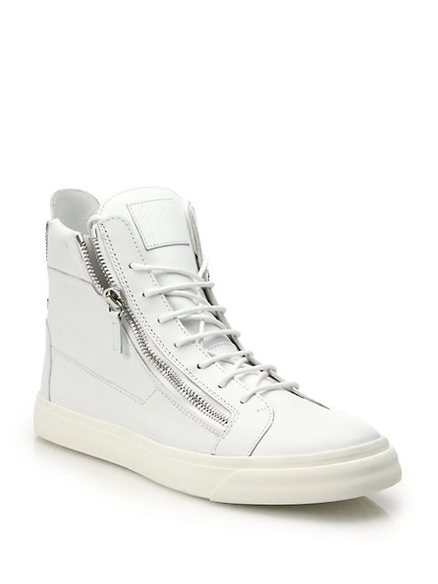 Giuseppe Zanotti - Double-Zip Leather High-Top Sneakers