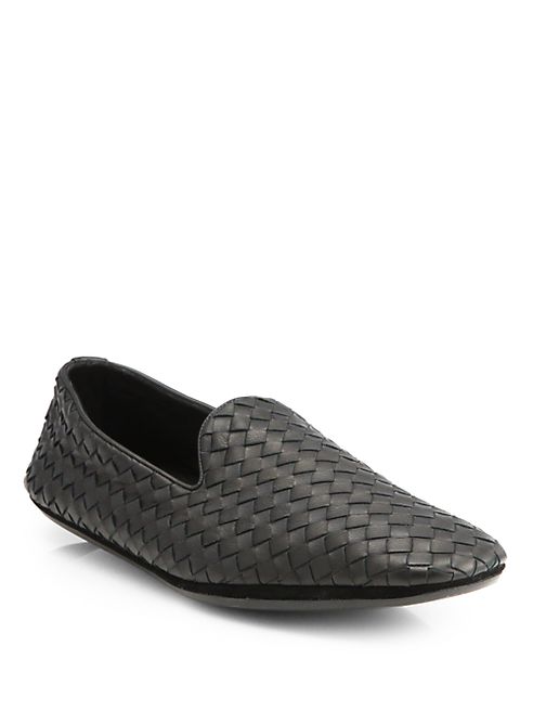 Bottega Veneta - Fiandra Intrecciato Foulard Leather Slippers