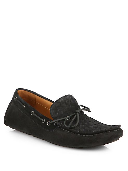 Bottega Veneta - Woven Suede Moccasin Drivers