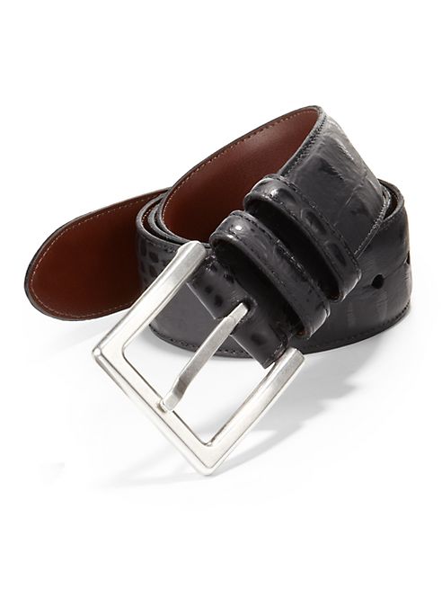 Saks Fifth Avenue Collection - Alligator-Embossed Leather Belt