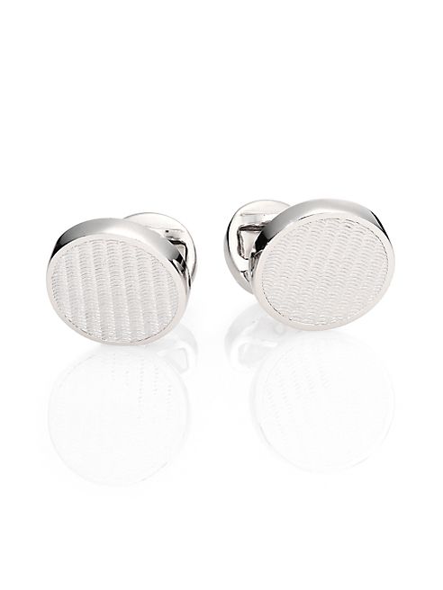 Saks Fifth Avenue Collection - Diamond Textured Metal Cuff Links