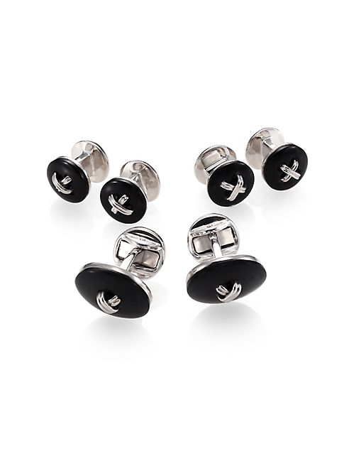 Saks Fifth Avenue Collection - Classic Button Stud & Cuff Link Set