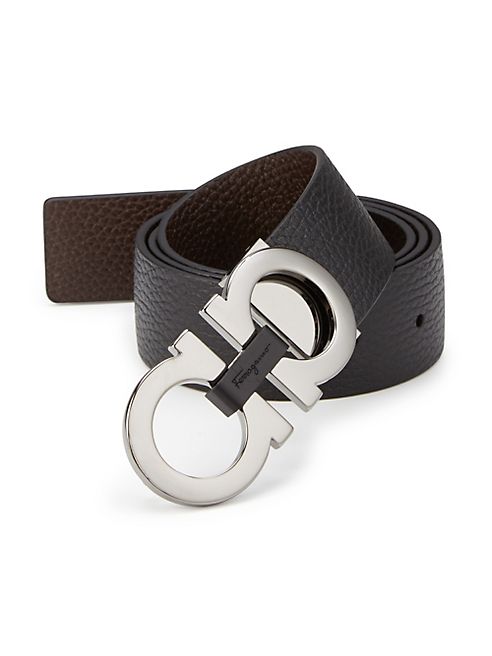 Salvatore Ferragamo - Leather Double Gancini Belt