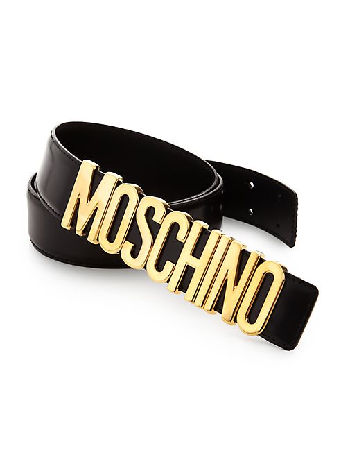 Moschino - Lettered Logo Leather Belt