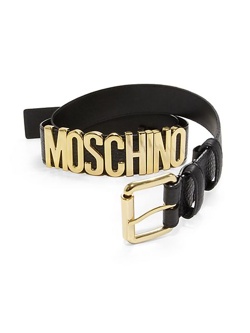 Moschino - Side Logo Leather Belt