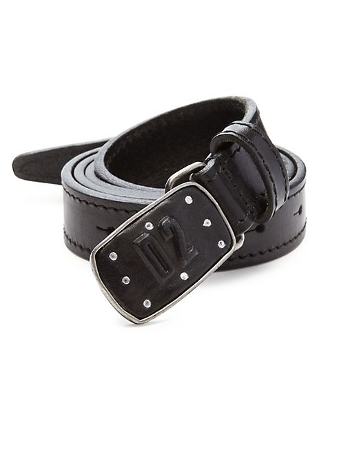 DSQUARED2 - Debossed Buckle Leather Belt