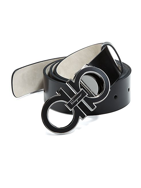 Salvatore Ferragamo - Adjustable Shiny Box Belt