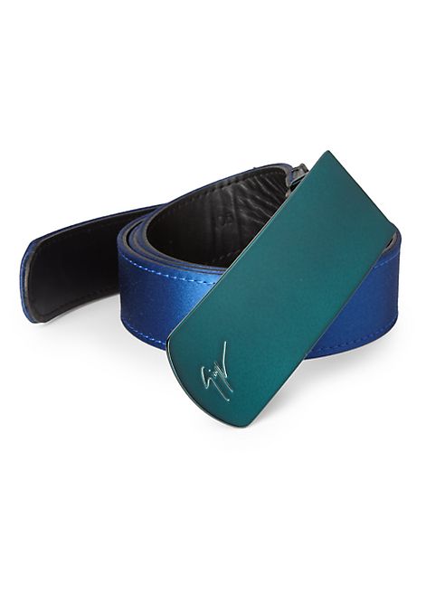 Giuseppe Zanotti - Mirror Plaque Silk Belt