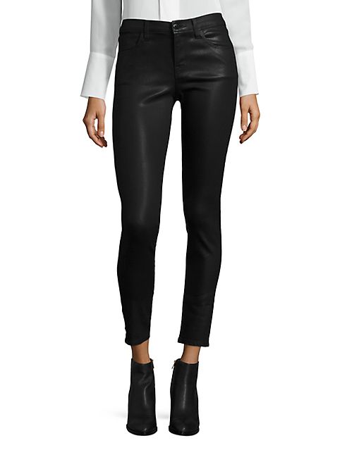 J BRAND - 620 Mid-Rise Coated Skinny Jeans